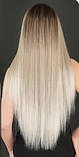 Перука без чубчика довга пряма блонд омбре (LC9162-2), фото 2