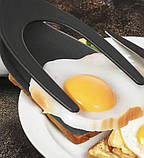 Лопатка кухонна щипці 2 в 1 чорна, фото 2