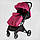 Коляска дитяча прогулянкова Joy Comfort L-20115 (колір РОЖЕВИЙ, рама сталь з алюмінієм, футкавер, підсклянник, телескопічна ручка), фото 5