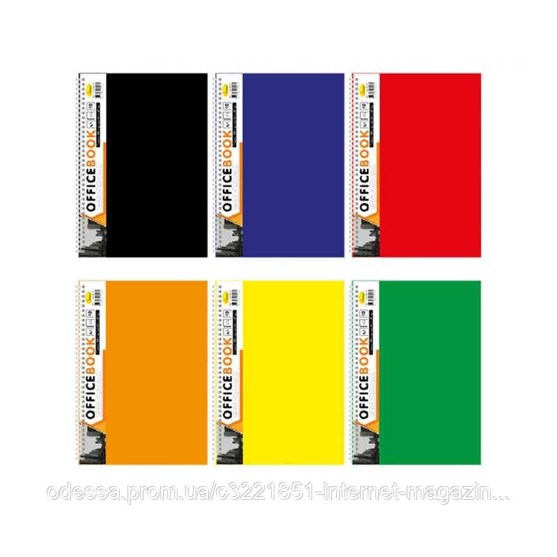 Блокнот Б-БП4-80 (10) А4, 80арк, пластик, пружина збоку [Склад зберігання: Одеса №4]