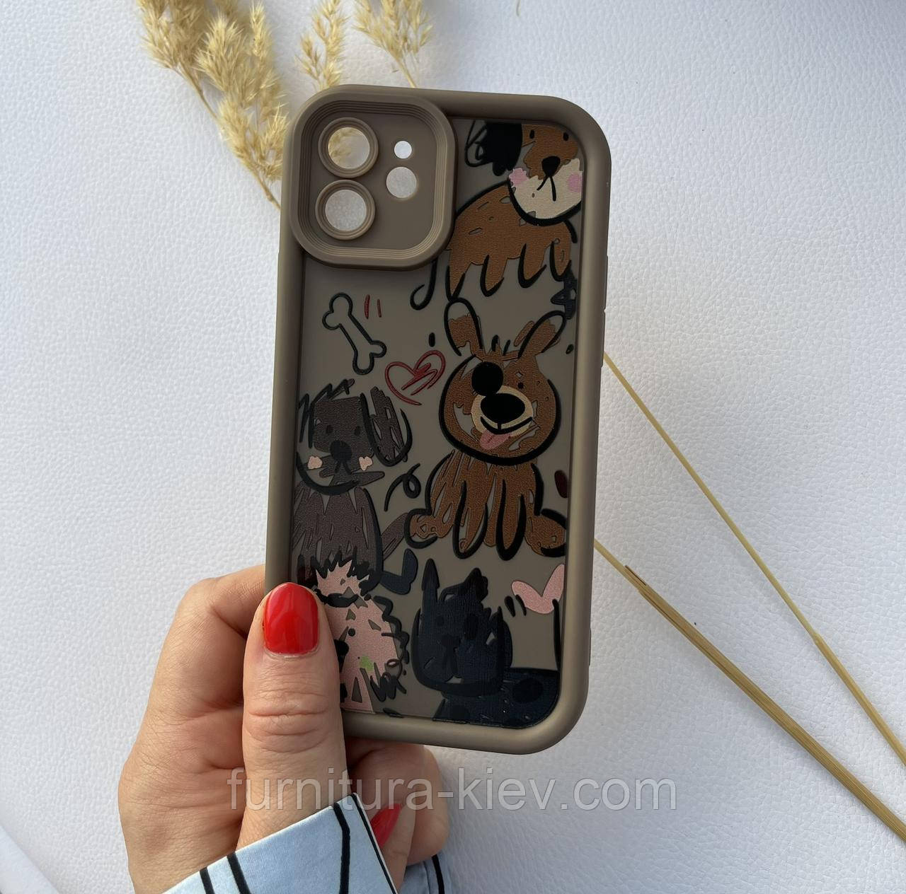 Чохол на iPhone 12 з тваринками собачками,котиками