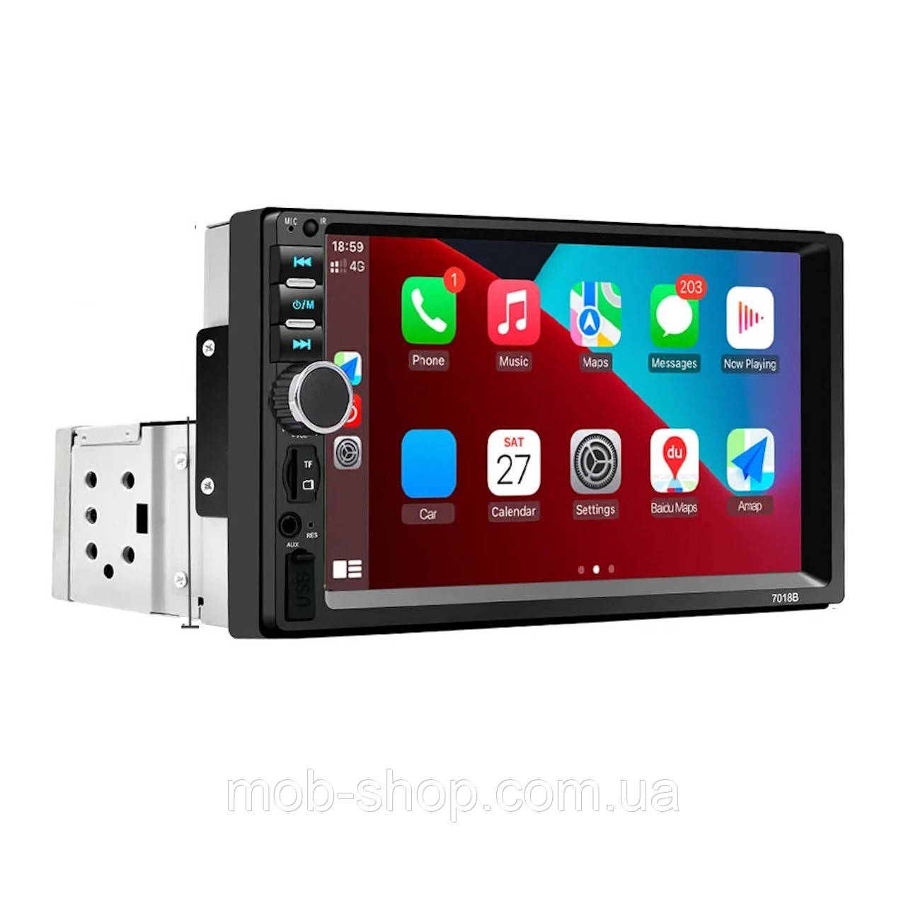Автомобільна магнітола 1DIN 7018B з Bluetooth, USB, FM та підключенням задньої камери — якісний звук і зручне керування