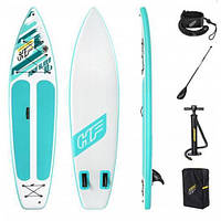Надувна дошка для серфінгу (SUP-борд) Hydro Force Aqua Glider 10.6′ BestWay 65347 (12*79*320 см., весло, ліш, насос, сумка, до 120