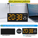 Настільний електронний годинник Mids з резервним живленням і термометром, календар, таймер., фото 2