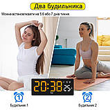 Настільний електронний годинник Mids з резервним живленням і термометром, календар, таймер., фото 3