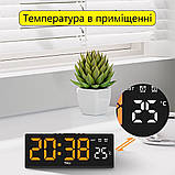 Настільний електронний годинник Mids з резервним живленням і термометром, календар, таймер., фото 4