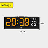 Настільний електронний годинник Mids з резервним живленням і термометром, календар, таймер., фото 5