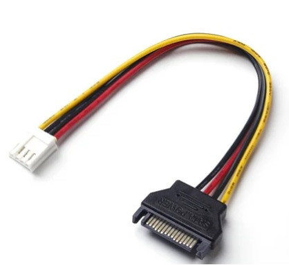 Перехідник живлення SATA=>4pin(малий), 0.2m, Voltronic, Арт.56449