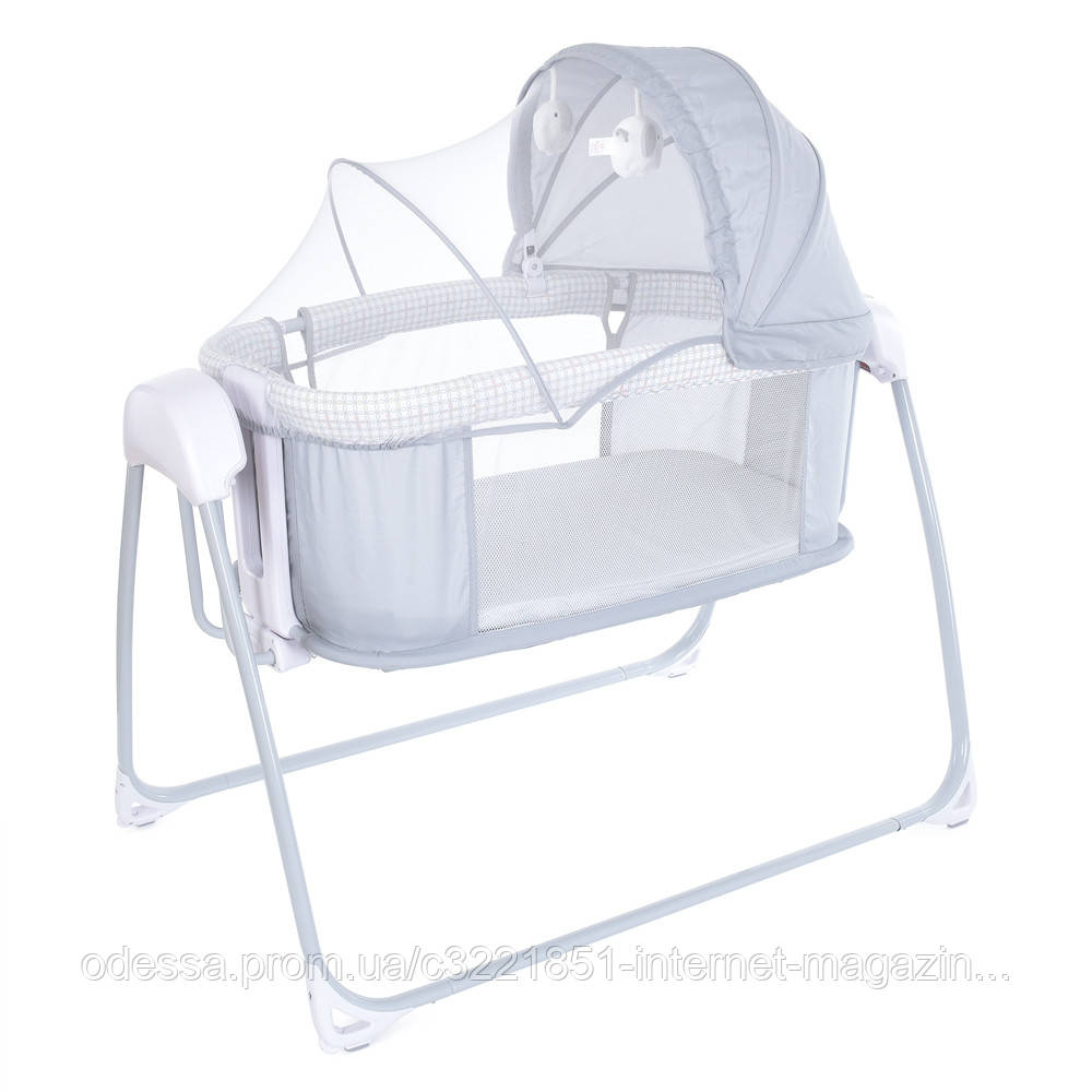 Лiжечко-колиска-гойдалка-манеж для немовлят з електро-заколисуванням Mastela 8902 (механізм гойдання: вліво-вправо, музика, USB,