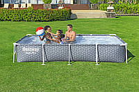 Каркасний басейн Bestway 561FV (66*201*366 см., об'єм: 4000 л., картриджний фільтр-насос 1250 л/год. ремкомплект, серія: Steel