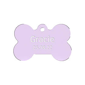 Адресник для собаки Light Purple 38x25мм