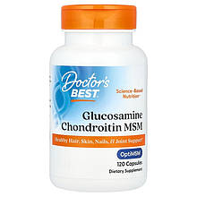 Глюкозамін, хондроїтин і МСМ, Doctor's Best "Glucosamine Chondroitin MSM with OptiMSM" (120 капсул)