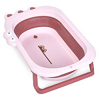 Ванночка для купання немовлят El Camino ME 1141 CROCO Pink (20,8*53,9*80 см., складна) [Склад зберігання: Одеса №2]