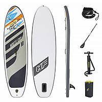 Надувна дошка для серфінгу (SUP-борд) Hydro Force White Cap 10′ Bestway 65342 (12*84*305 см., весло, ліш, насос, сумка, до 120