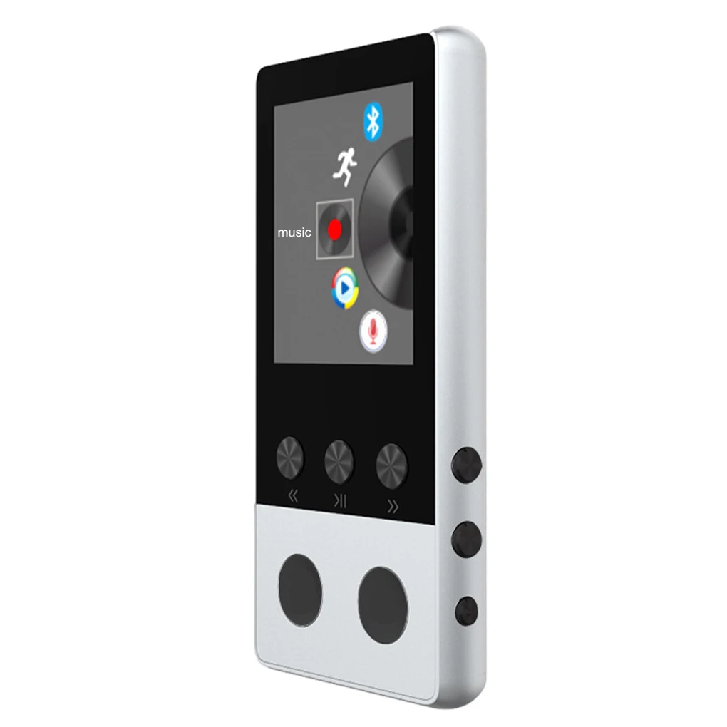 MP3 плеєр Mahdi A5 Bluetooth 5.0 Hi-Fi 16Gb English version із зовнішнім динаміком сріблястий