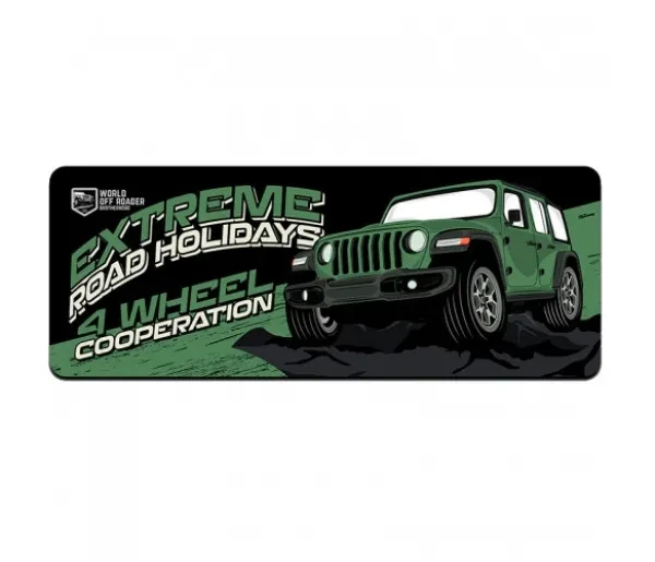 Килимок для мишки Voltronic Extreme road holidays Dark Green 300x700 з боковою прошивкою, товщина 2 мм