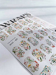 SLIDIZ Плівки для манікюру/WRAPS for manicure WM017