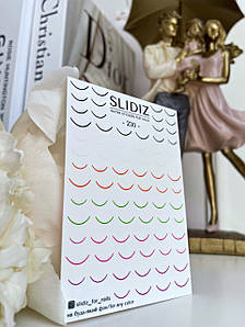 Слайдер-дизайн SLIDIZ наклейка на будь-якому фоні, з білою підкладкою / Кольорові лунки (230)