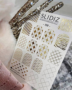 Slidiz Слайдер-дизайн на будь-якому фоні, комбінований фольгою (золото) (109)