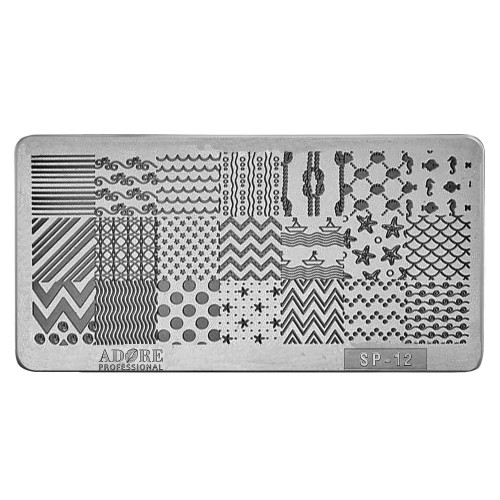 Пластина для стемпінгу Adore Professional Sp12, морська тематика