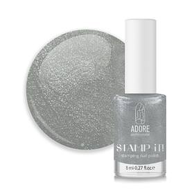 Лак для стемпінгу Adore Stamp it №04 silver, 8 мл