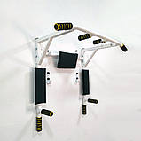 Турник з адаптивною спинкою (до 250 кг*) колода для будинку "3 в 1 Pro" потужний домашній настінний, фото 8