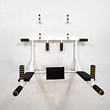 Турник з адаптивною спинкою (до 250 кг*) колода для будинку "3 в 1 Pro" потужний домашній настінний, фото 9