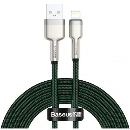 Кабель Baseus Cafule Metal USB - Lightning 2.4A/2m (CALJK-B06) (Green)