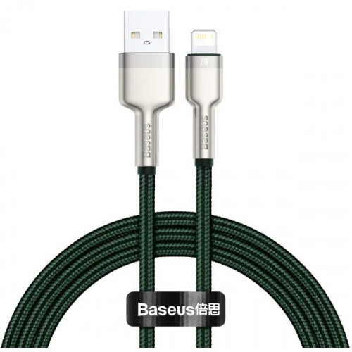 Кабель Baseus Cafule Metal USB - Lightning 2.4A/1m (CALJK-A06) (Green)