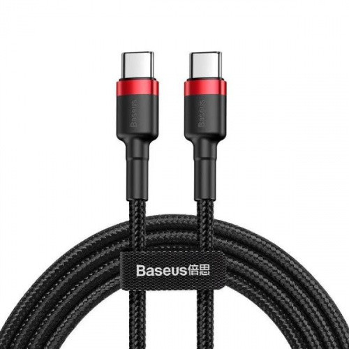 Кабель Baseus Cafule Type-C - Type-C 60W/2m (CATKLF-H91) (Black-Red)