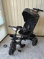 Дитячий триколісний велосипед із батьківською ручкою для дітей від року з музичною фарою USB Best Trike