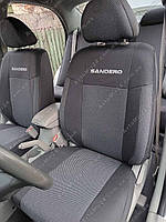 Чохли в салон Dacia Sandero 2007-2013 (роздільн зад. спинк) Чохли в салон Дачіа Сандеро до 2013 / авто чохли Dacia Sandero