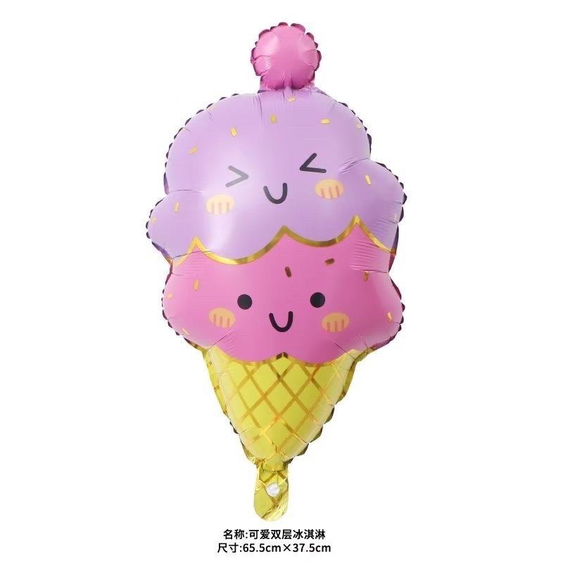 Фольгована кулька фігура Морозиво 65,5х37,5 см, фото 1