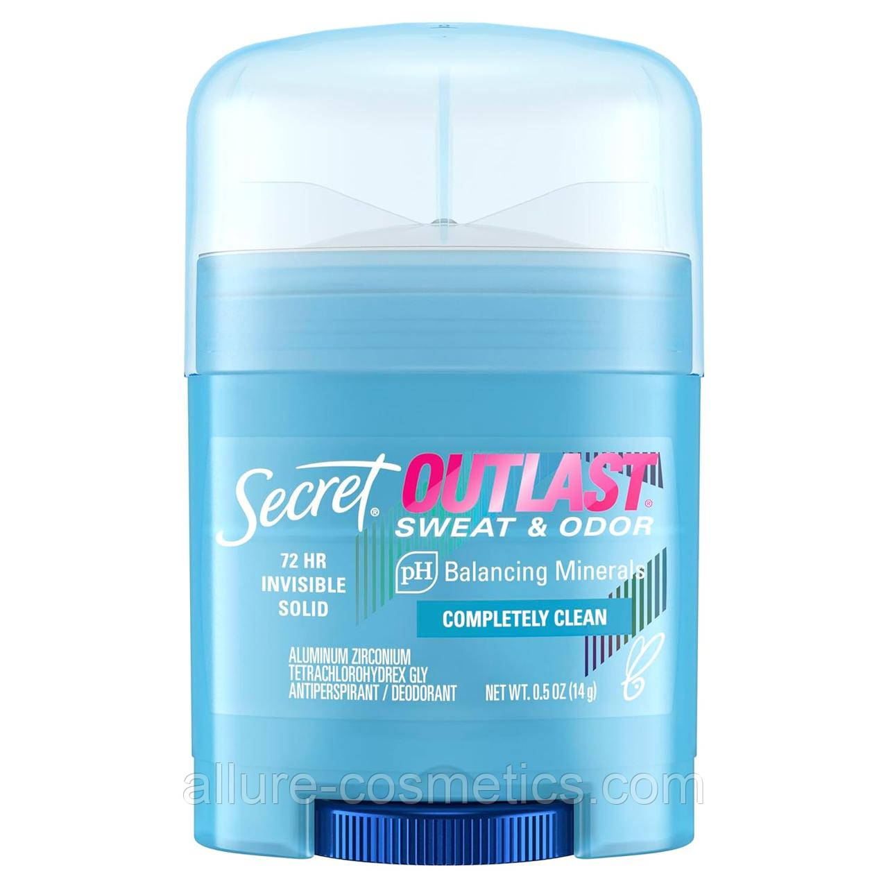 Кремовий дезодорант-антиперспірант Secret Outlast Invisible Solid Deodorant Completely clean 14g, фото 1