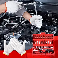 Автомобільний набір Інструментів Piece Tool Set на 46 Ручних Інструментів у Пластиковому Кейсі, фото 5