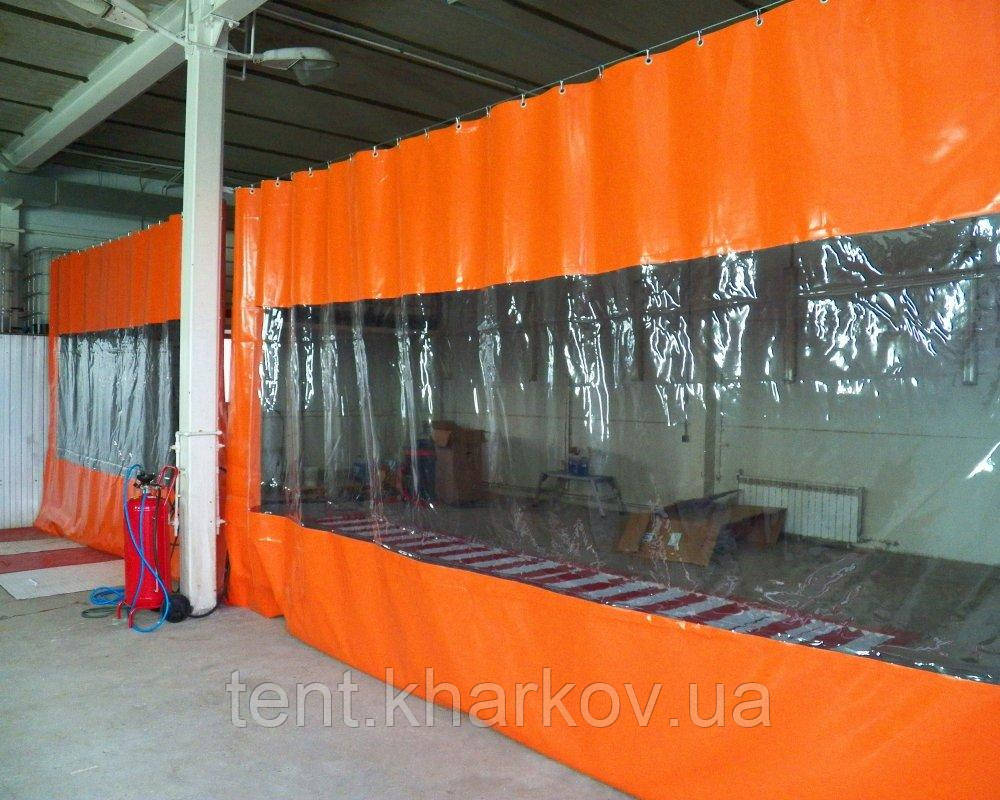 Штора ПВХ із прозорою вставкою 2,0*10,0 м