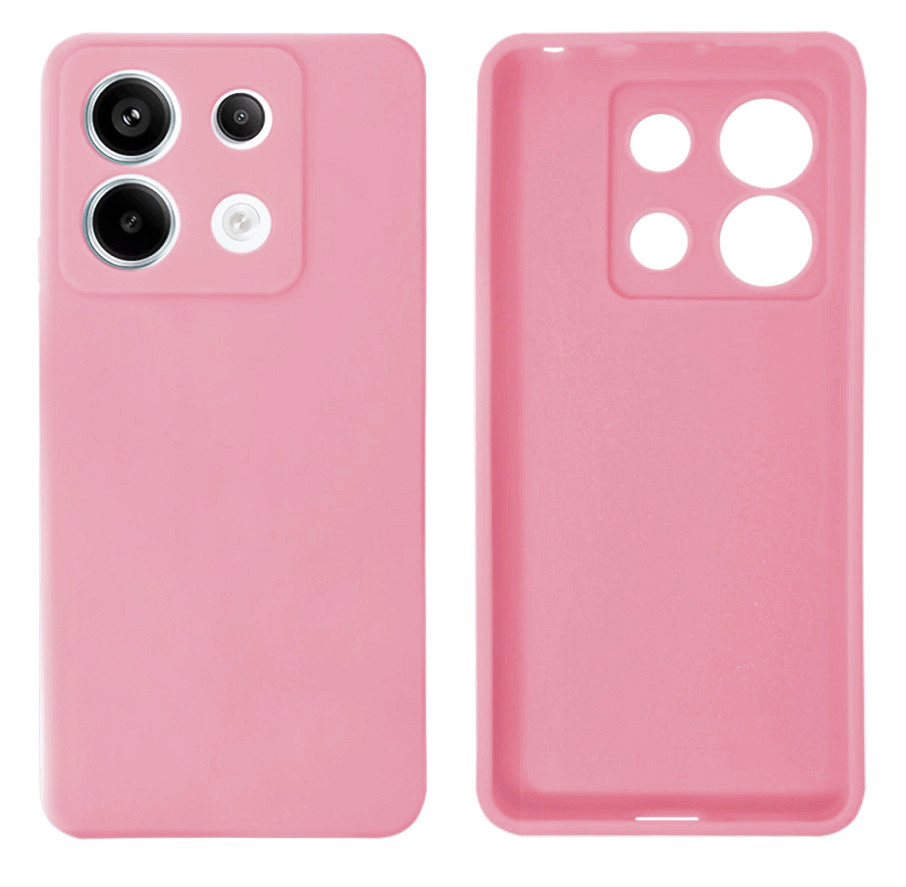 Чохол Silicone case Camera Protective для Xiaomi Redmi Note 13 4G (17) рожевий Light Pink