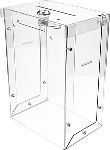 Скринька для пожертвувань, бокс для грошей 160х230х110мм з ПЕТ на 4 літри, ударостійкий