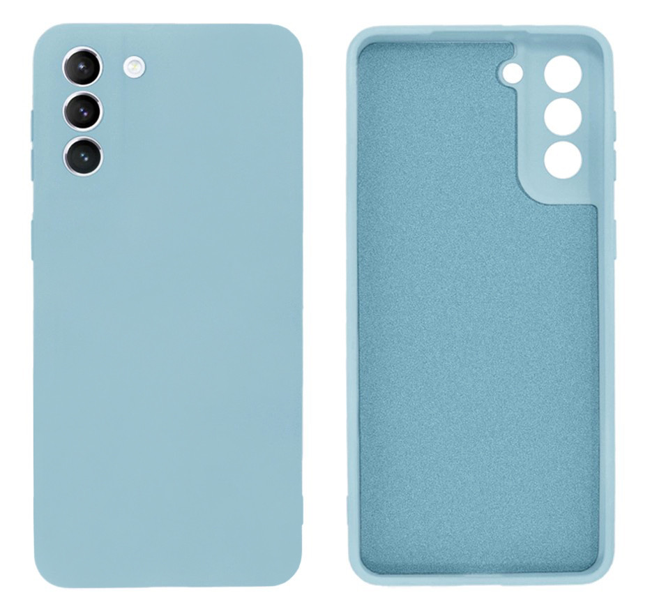 Чохол Silicone case Camera Protective для Samsung S21 Plus (11) блакитний Lilac Cream