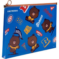 Популярний! Папка на блискавці Yes А4 Line Friends (492091) - Краща якість тільки на Nukleon.com.ua