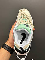 Жіночі кросівки Nike M2K Tekno White Grey Turquoise Кеди Найк М2К Текно шкіряні білі демісезон, фото 4