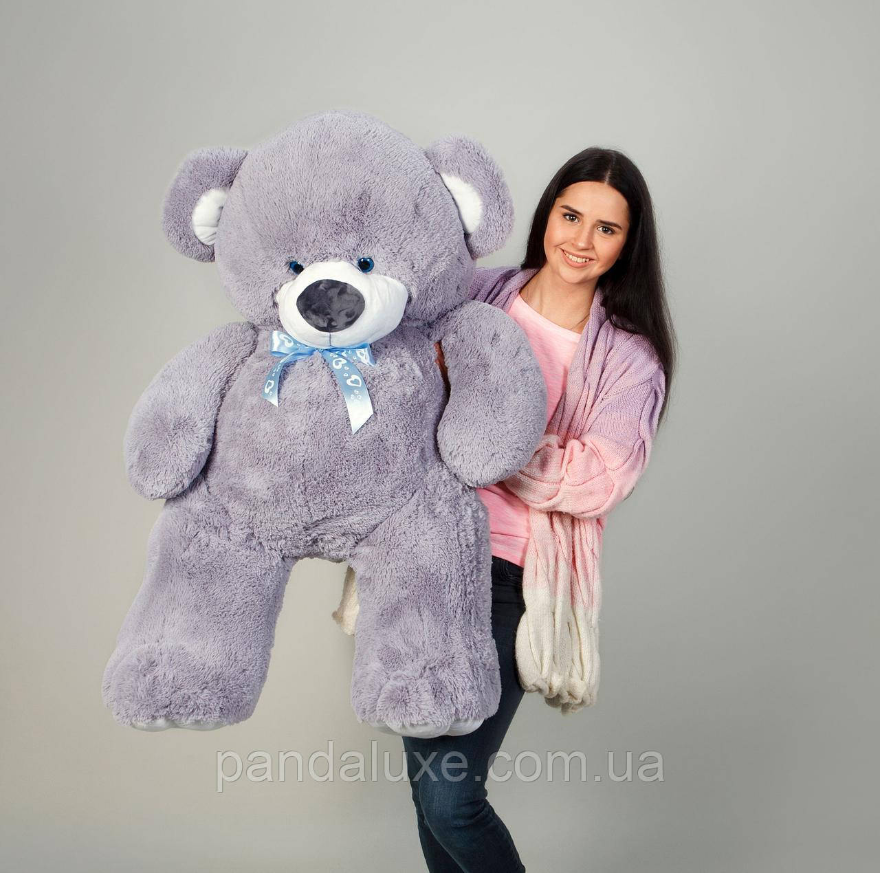М'яка іграшка великий плюшевий сірий ведмедик 150 см