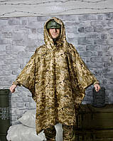 Плащ-пончо водонепроницаемый с капюшоном для каски 100% Оксфорд 130 г/м2. EK-77