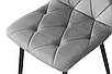 Стілець обідній Меморі (ніжки чорні метал/велюр сірий), фото 6