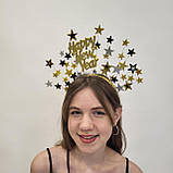 Новорічні аксесуари для фотосесії Новорічна корона з зірками Новорічний обруч для дорослих та підлітків, фото 7