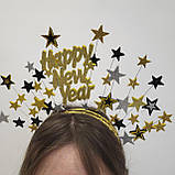 Новорічні аксесуари для фотосесії Новорічна корона з зірками Новорічний обруч для дорослих та підлітків, фото 9