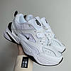 Жіночі та чоловічі кросівки Nike M2K Tekno White Black Кеди Найк Текно шкіряні білі повсякденні демісезон унісекс, фото 6