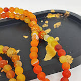 Чотки на 100 намистин з каміння жовтого смугастого агату, фото 4