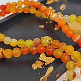 Чотки на 100 намистин з каміння жовтого смугастого агату, фото 6