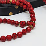 Чотки на 100 намистин з каміння говліту 10 мм і 8 мм, фото 5